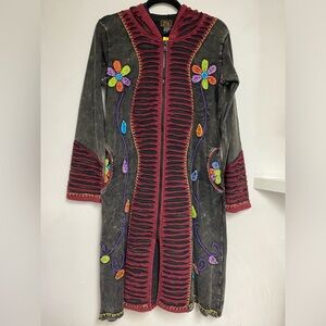 NEW Rising International long Zip front Hoodie. Size Medium and Large available.